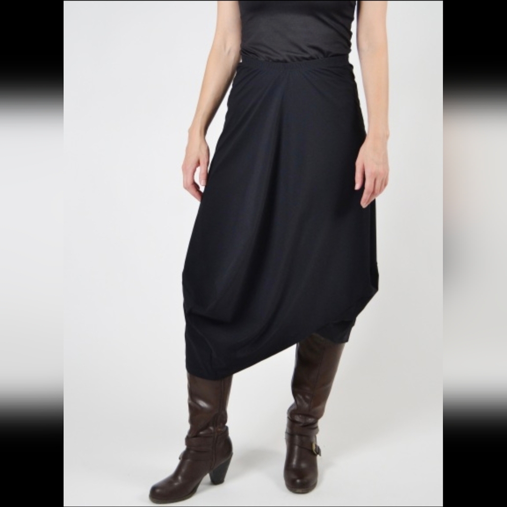 Porto Calder Skirt Asymmetrical Black 2 Medium stretch San Francisco women's